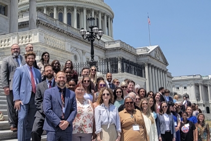 CSPI staff members with the U.S. Capitol Building in the background